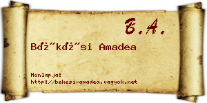 Békési Amadea névjegykártya